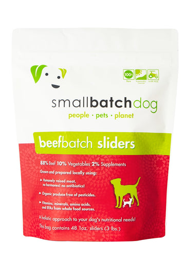 Small Batch Dog Raw Beef Sliders 3lb