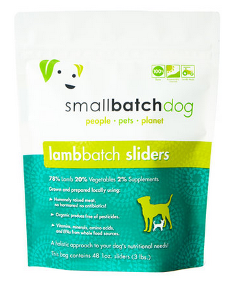 Small Batch Dog Raw Lamb Sliders 3lb