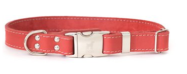 Euro Dog Collar - Rolled Leather, Quick Release