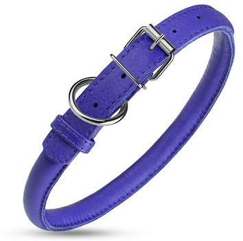 Euro Dog Collar - Rolled Leather, Quick Release