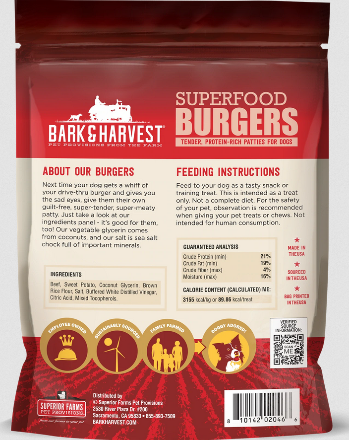 Bark & Harvest Burger Treats