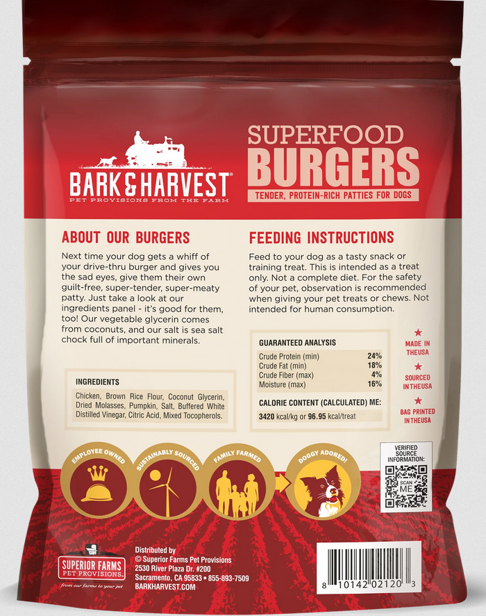 Bark & Harvest Burger Treats