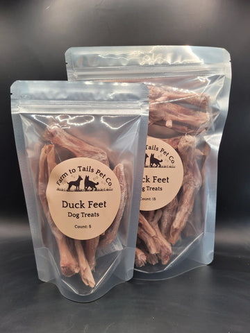 Farm to Tails Duck Feet/Foot Chew 5ct