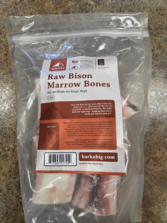 Bark'N Big Raw Bison Marrow Bones