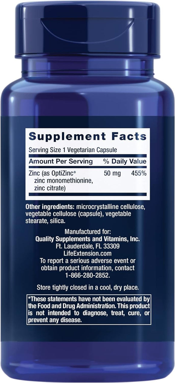 Life Extension Zinc Caps 50mg 90ct