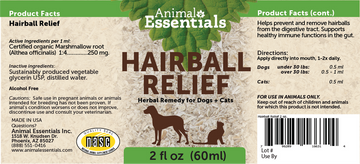 Animal Essentials Hairball Relief 1oz - 0
