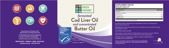 Green Pasture Fermented Cod Liver and Butter Oil 6.4oz