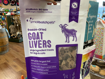Small Batch Freeze Dried Treats Goat Livers 3oz
