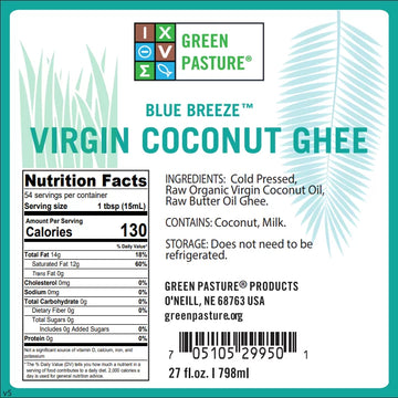 Green Pasture Organic Coconut Ghee 27oz - 0