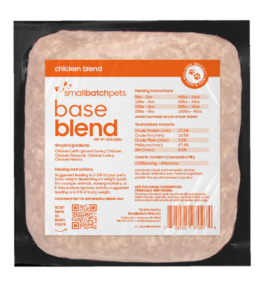 Small Batch Dog Raw Brick 2lb