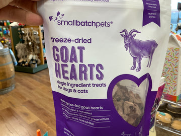 Small Batch Freeze Dried Hearts 3.5oz Goat