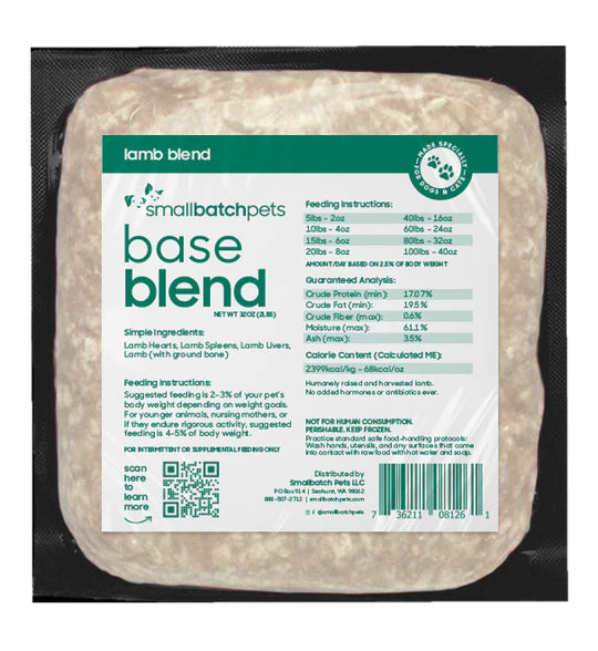 Small Batch Dog Raw Brick 2lb