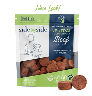 Side by Side Freeze Dried Mini Patties