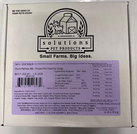 Solutions Raw Patties