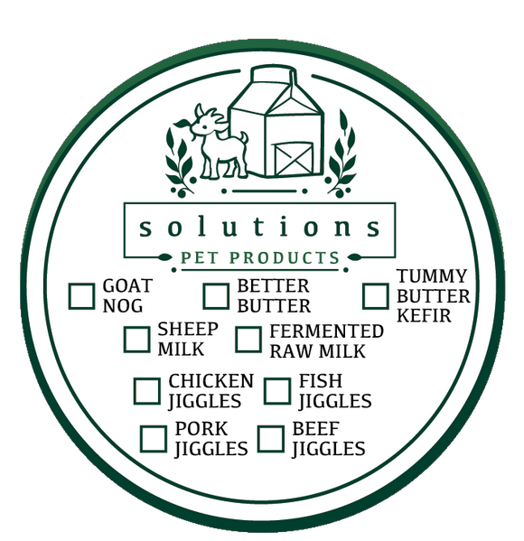 Solutions Pet Products Sample Stickers