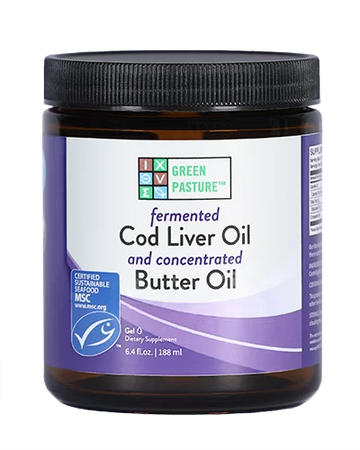 Green Pasture Fermented Cod Liver and Butter Oil 6.4oz - 0
