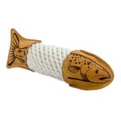 Tall Tails Dog Toys Leather Crunch Trout XL 14-16in