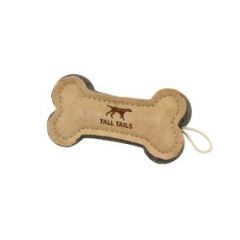 Tall Tails Dog Toys Leather Bone S 4-6in
