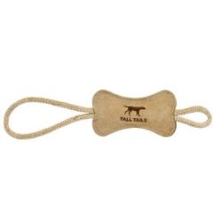 Tall Tails Dog Toys Leather Bone Tug L 10 -12in
