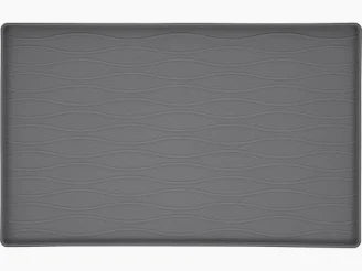 Messy Mutts Silicone Non-Slip Pet Bowl Mat with Raised Edge 15.75" x 12"
