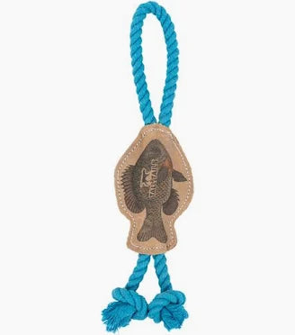 Tall Tails Dog Toys Leather Color Fish Tug L 10 -12in
