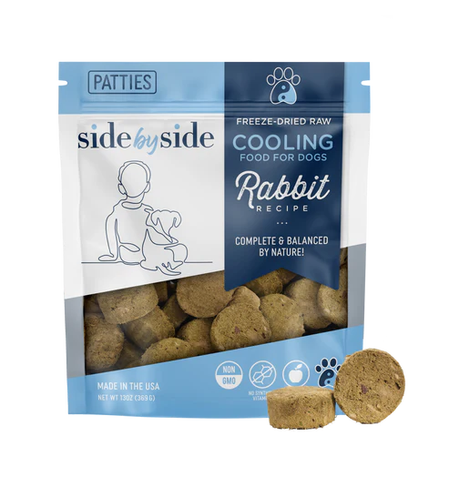 Side by Side Freeze Dried Mini Patties