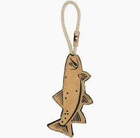 Tall Tails Dog Toys Leather Color Fish Tug L 10 -12in
