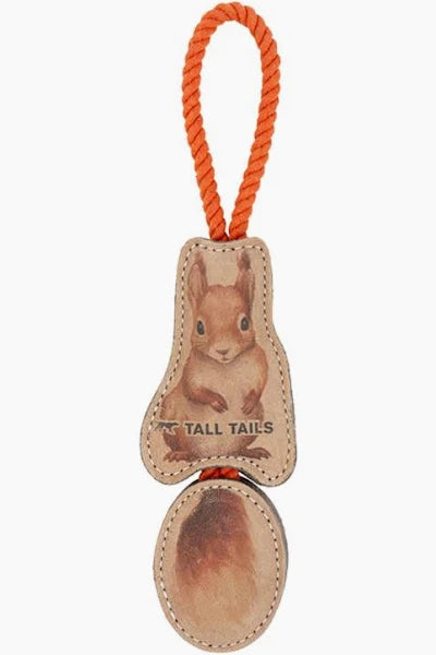 Tall Tails Dog Toys Leather Squirrel Tug XL 14-16in