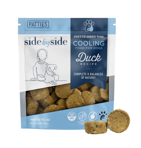 Side by Side Freeze Dried Mini Patties