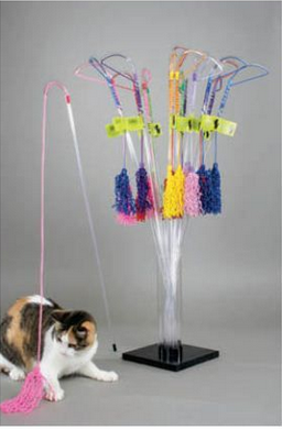 VEE PURRfect Cat Play Wand  Curly Large