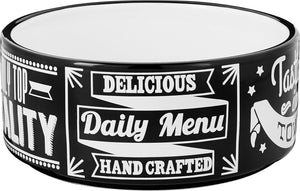 Petrageous Daily Menu Ceramic Pet Food Bowls