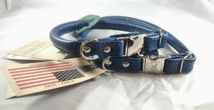 Euro Dog Collar - Rolled Leather, Quick Release