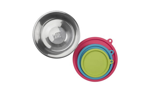 Messy Mutts Bowl Set (3pk w/lids)