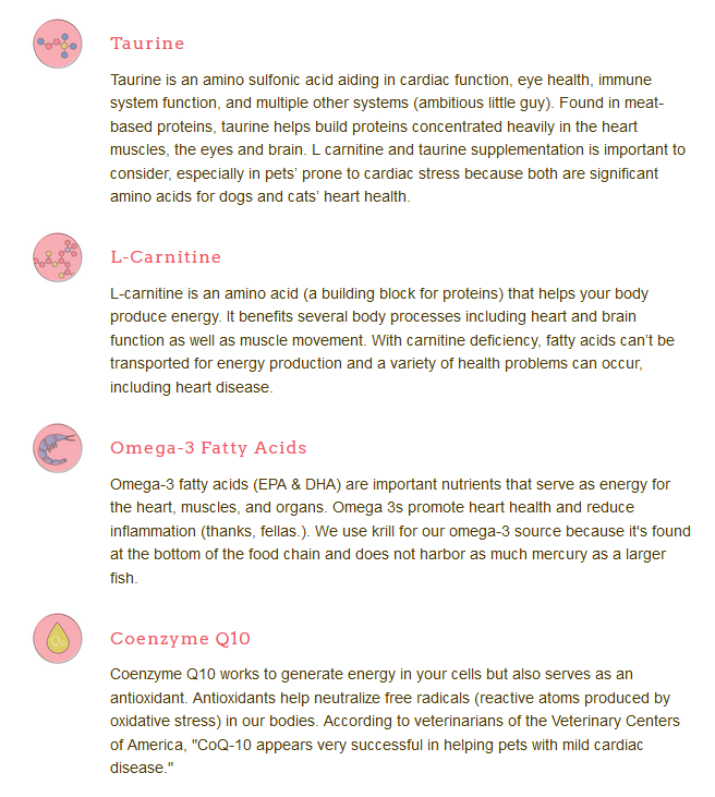 Taurine boost for sales dogs