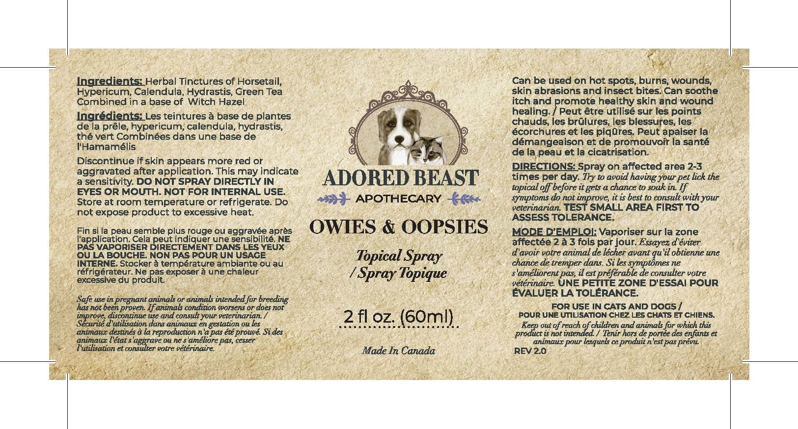 Adored Beast Owies & Oopsies 2oz - 0
