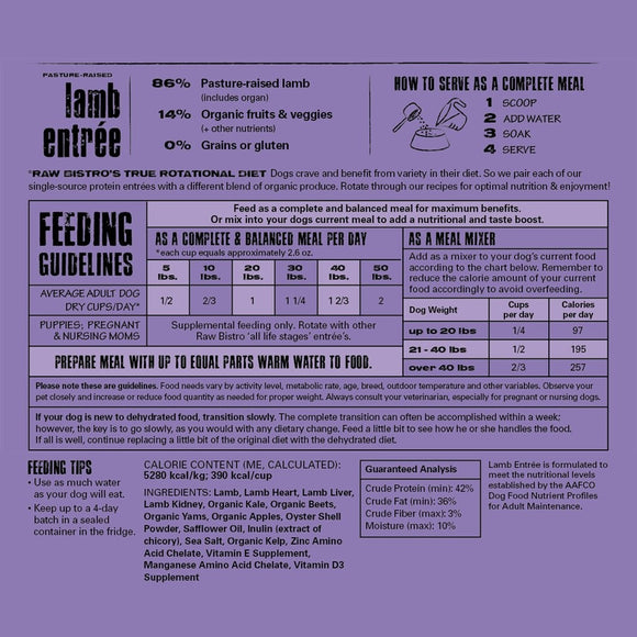 Raw Bistro Dog Dehydrated Raw